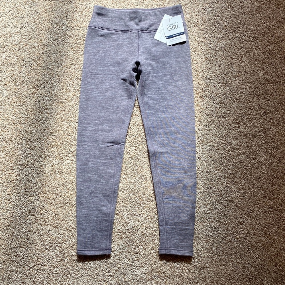 Athleta Girl dusk violet heather leggings. Size L/12.